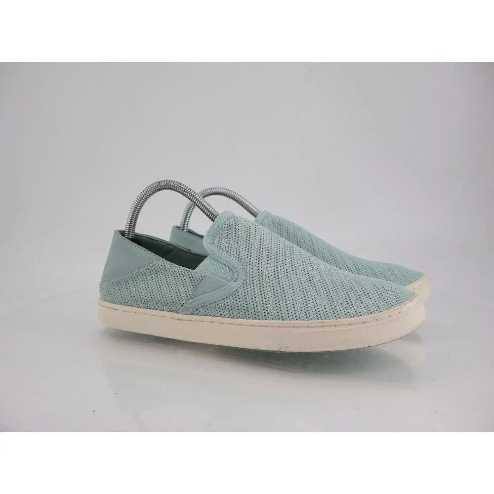 OluKai Women's Pehuea Loafer Size 9.5 Slip On Shoe Blue Mesh Convertible Slide